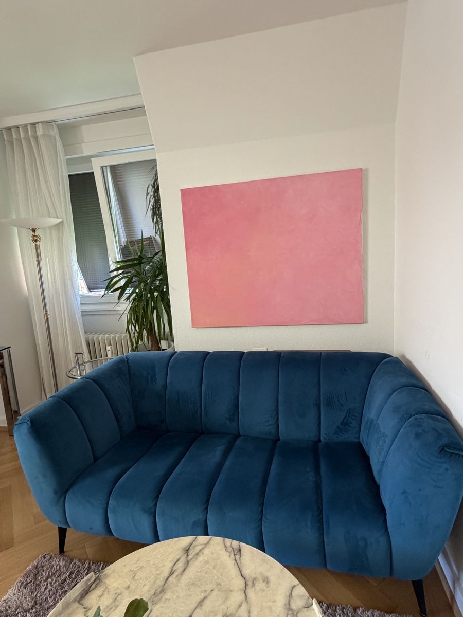 Divani: Blue Velvet Sofa 2-Seater, 2024 – Usato da Zürich venduto da cha_xbr2 1