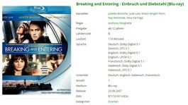 Breaking and Entering - Einbruch und Diebstahl (Bluray)