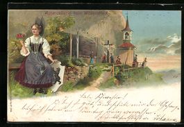 Litho Wildkirchli, Appenzellerin in Trac