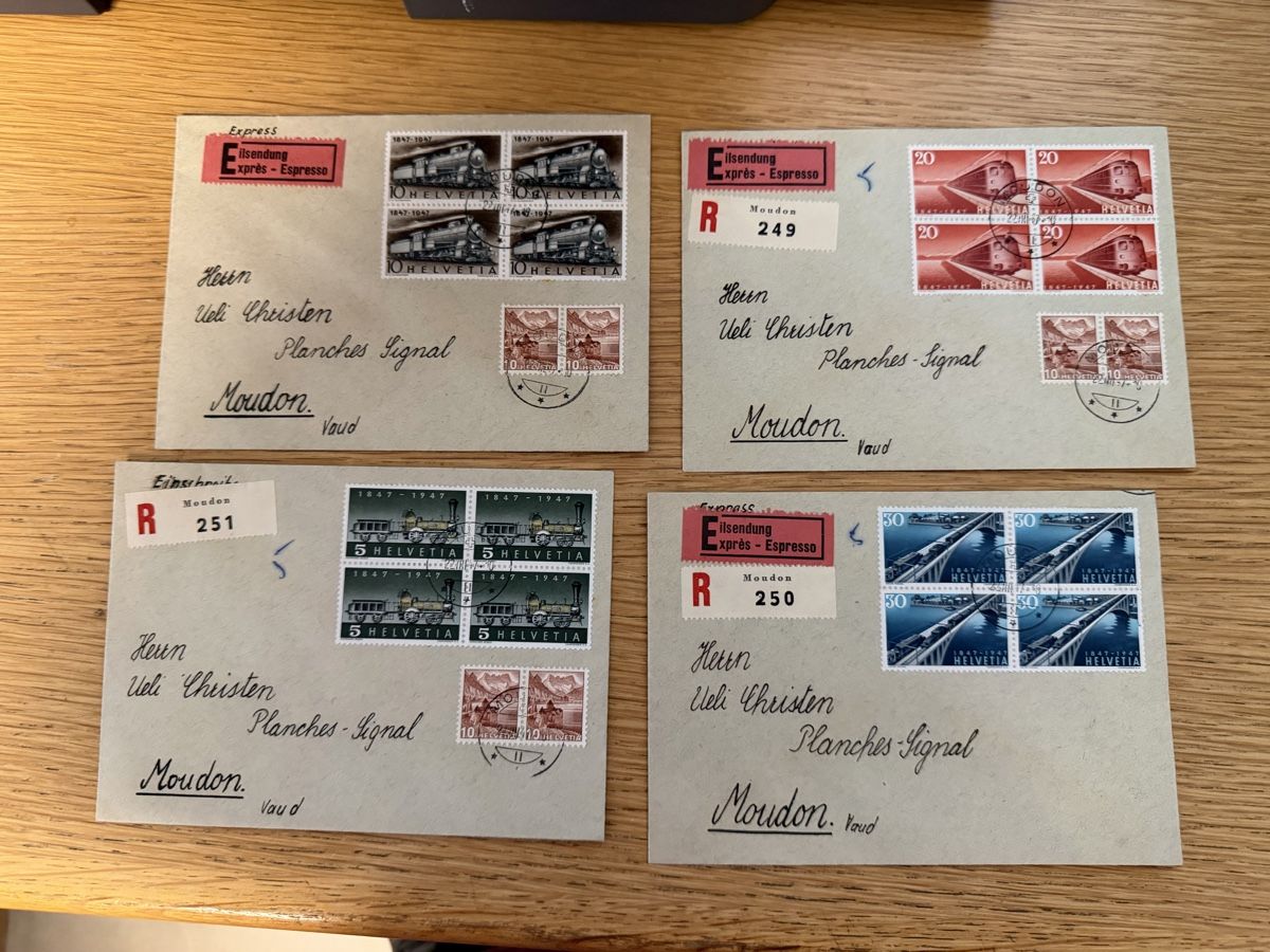 Tous les timbres: 4er Block Satz auf Briefen  – D'occasion à Murgenthal par Tina_4055