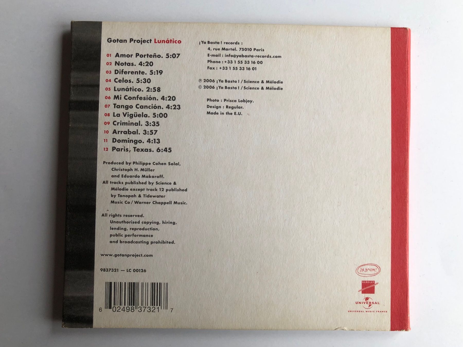 CDs: Gotan Project  Lunático – Gebraucht aus Oberried Brienz von  1