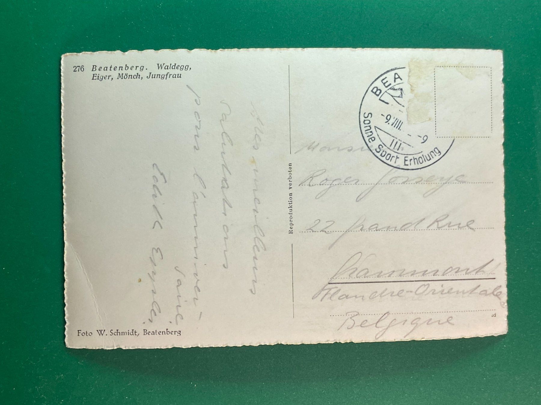 Cartes postales: Beatenberg - Waldegg, Eiger, Mönch und Jungfrau – D'occasion à Steg VS par danwer74 1