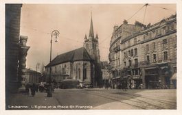 Lausanne (VD) – Kirche und Platz Saint-François