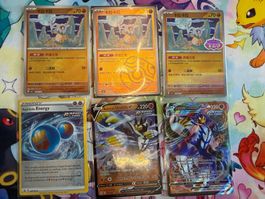 Pokémon Karten Kampf, Set 6 Karten neu nm in sleeves