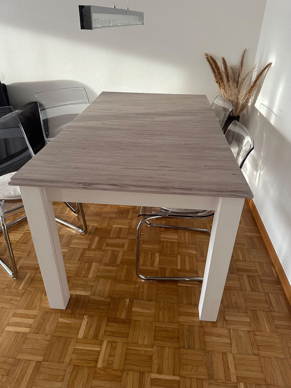 Tische: Moderner Esstisch, Holz/Weiss, verlängerbar – Neu (gemäss Beschreibung) aus Lustmühle von sar_7xmy