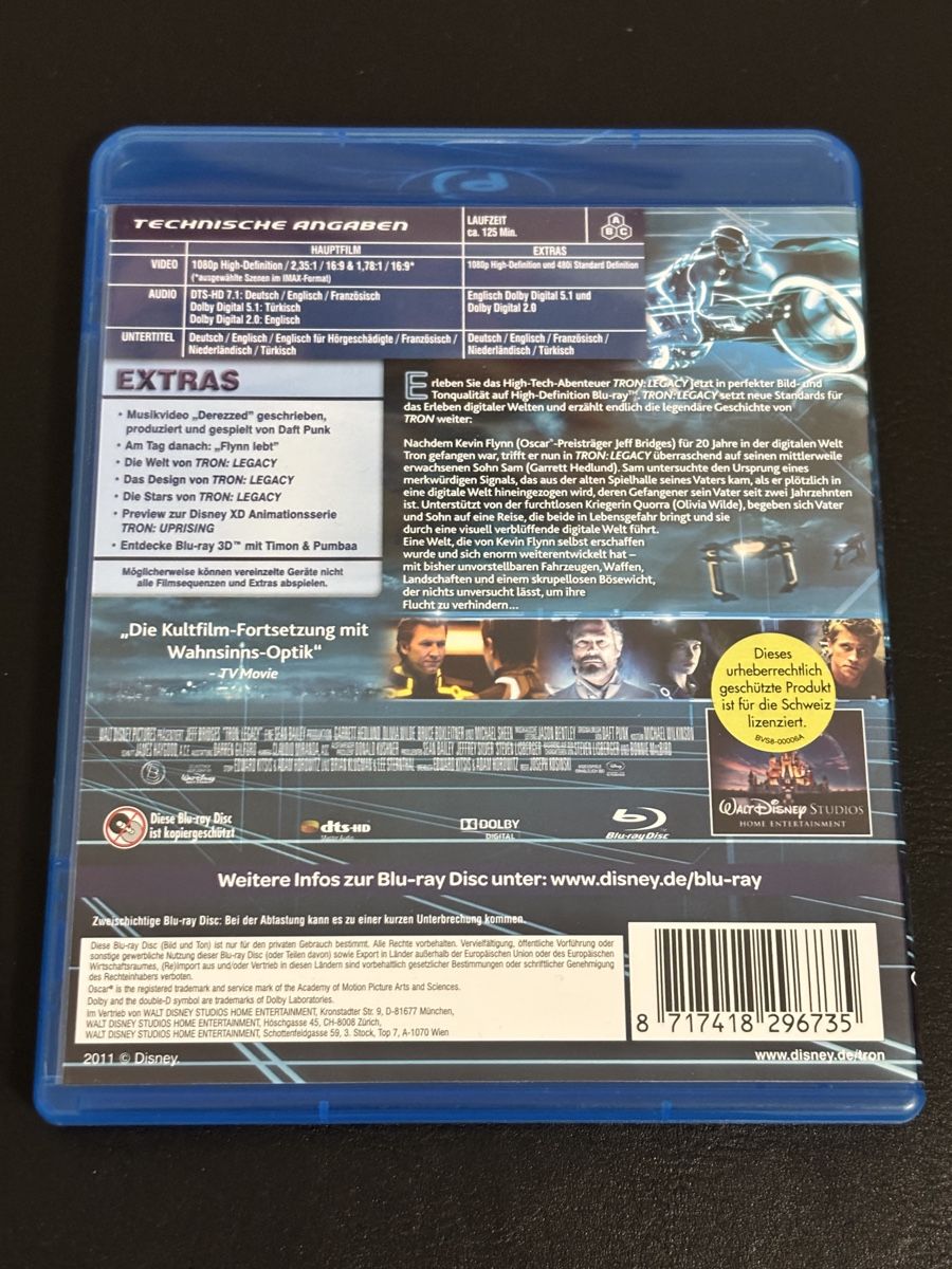 Alle DVDs: TRON Legacy Blu-ray Disney – Gebraucht aus Luzern von Armastra 1