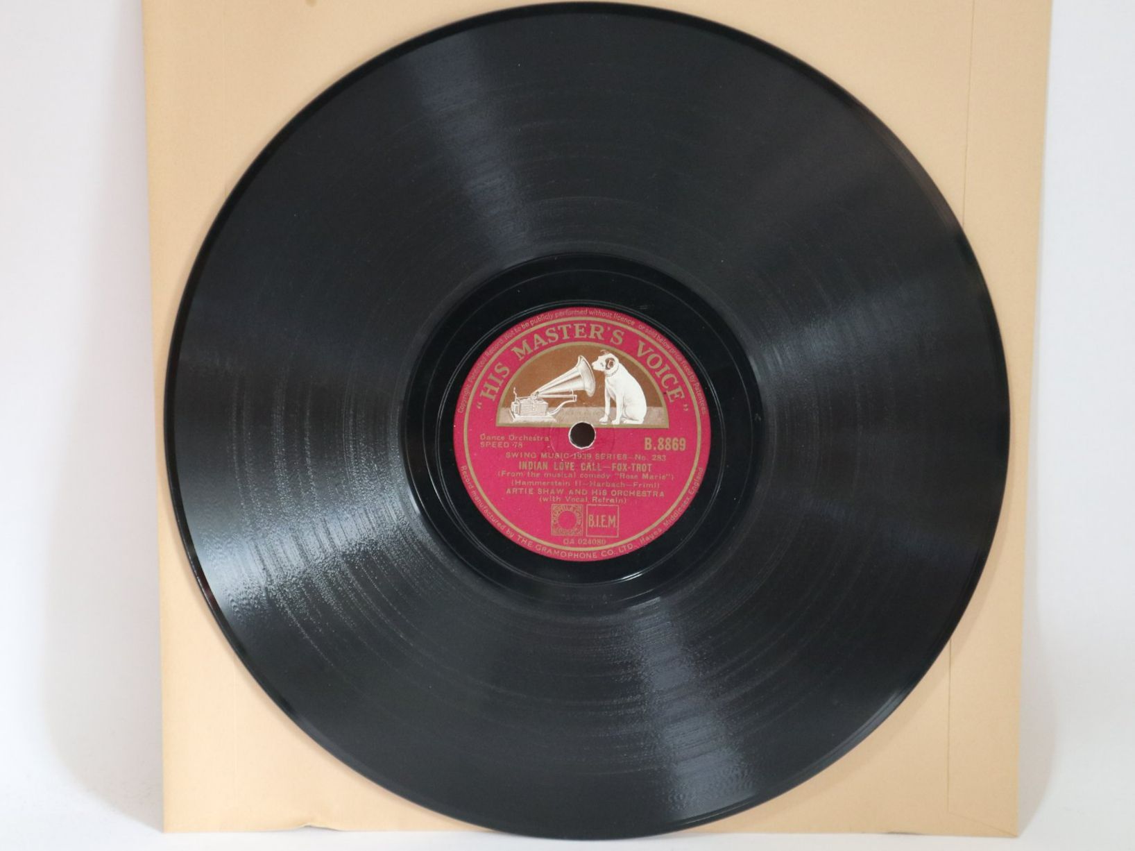 Dischi in vinile: Schellack Artie Shaw Indian Love Call / Nightmare – Usato da Eschenbach SG venduto da Astalavista 1