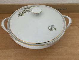 Porzellan Suppentopf mit Rosen Dekor 22cm