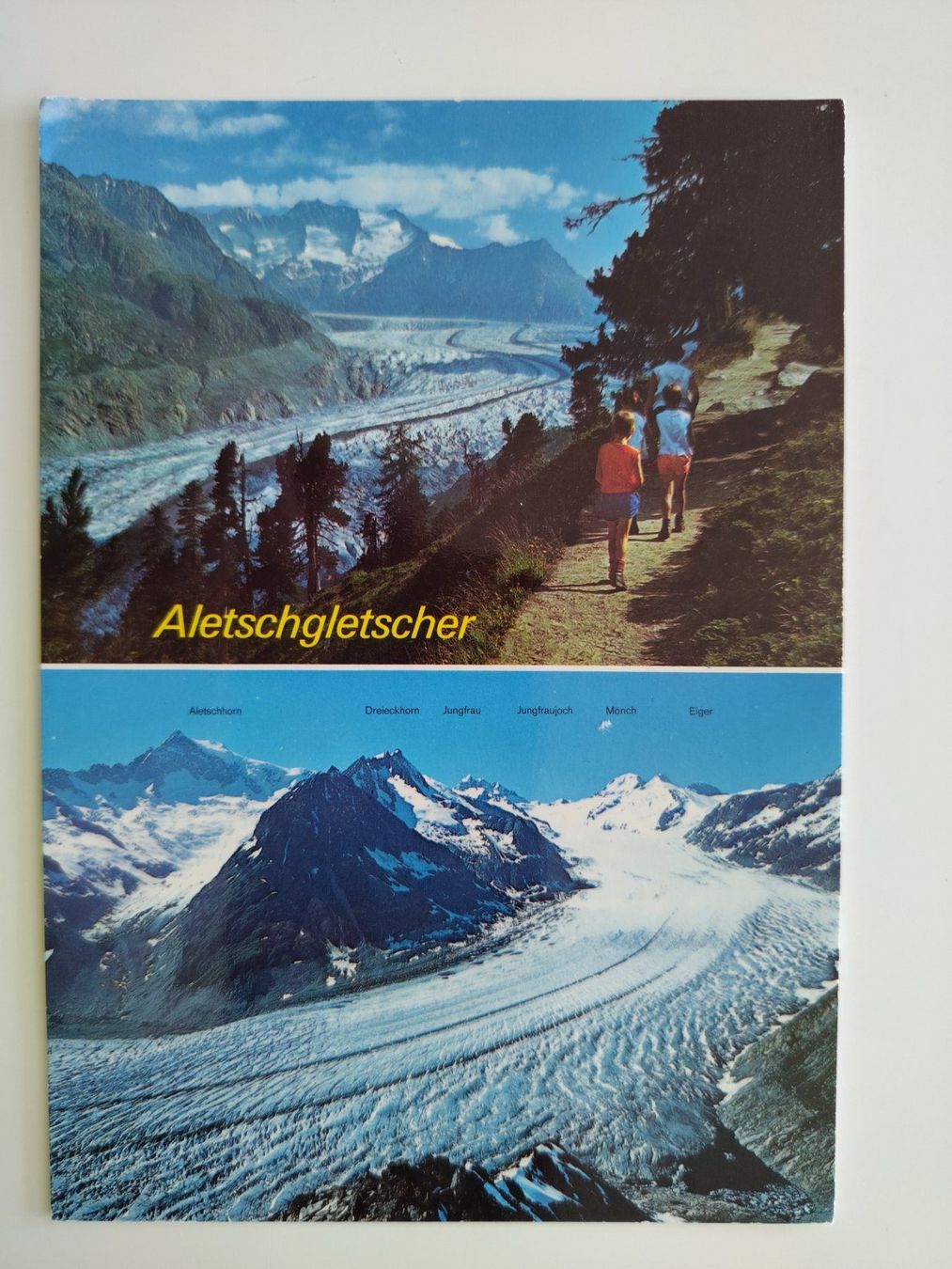 Ansichtskarten: Originale Ansichtskarte Aletschgletscher mit Briefmarke. 54 – Gebraucht aus Ohmstal von Lebensfreude05