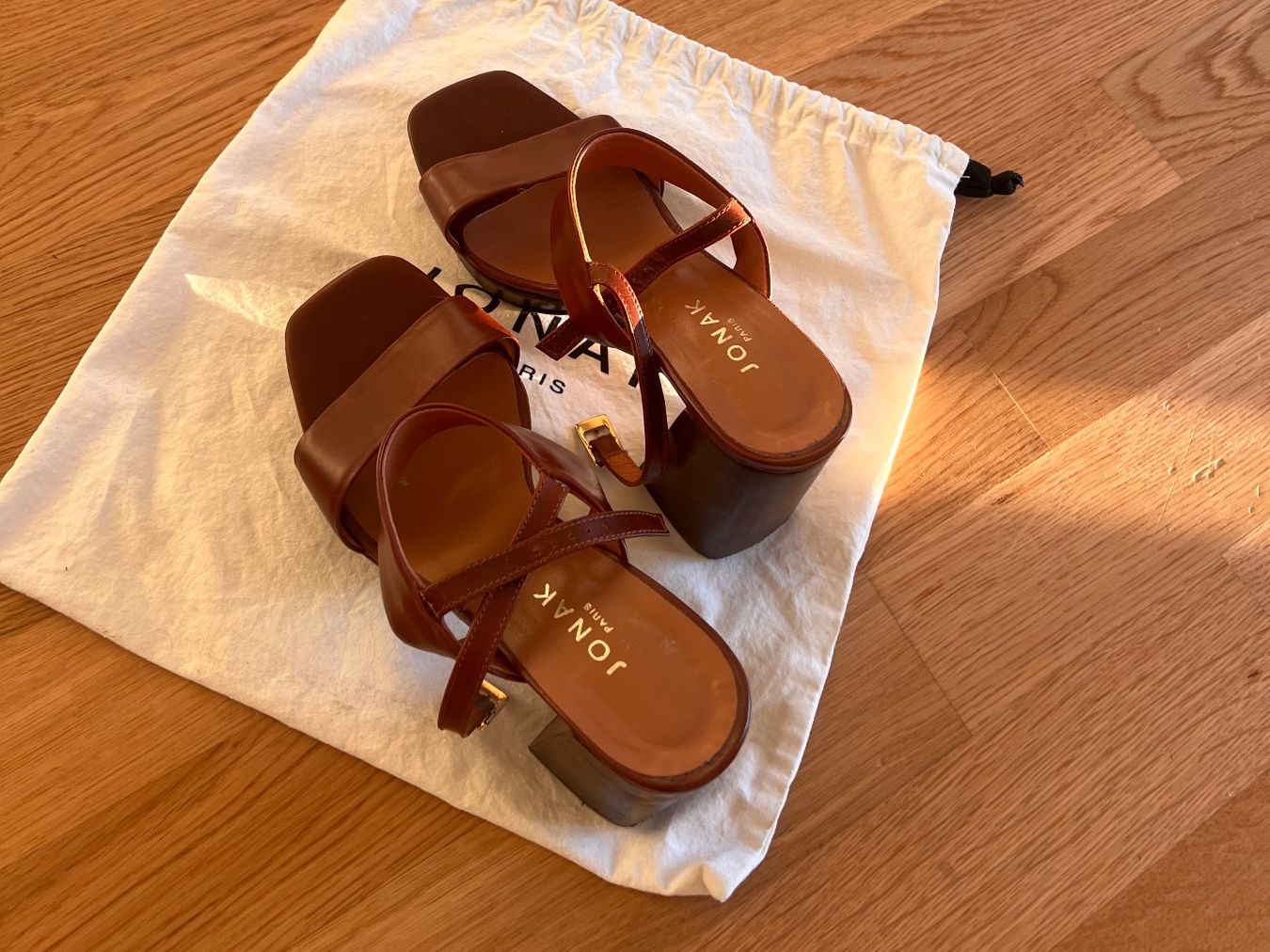 Jonak Damenschuhe: Jonak Paris Sandalen, aus Leder, Gr. 38 – Gebraucht aus Zürich von Dolce_90 3