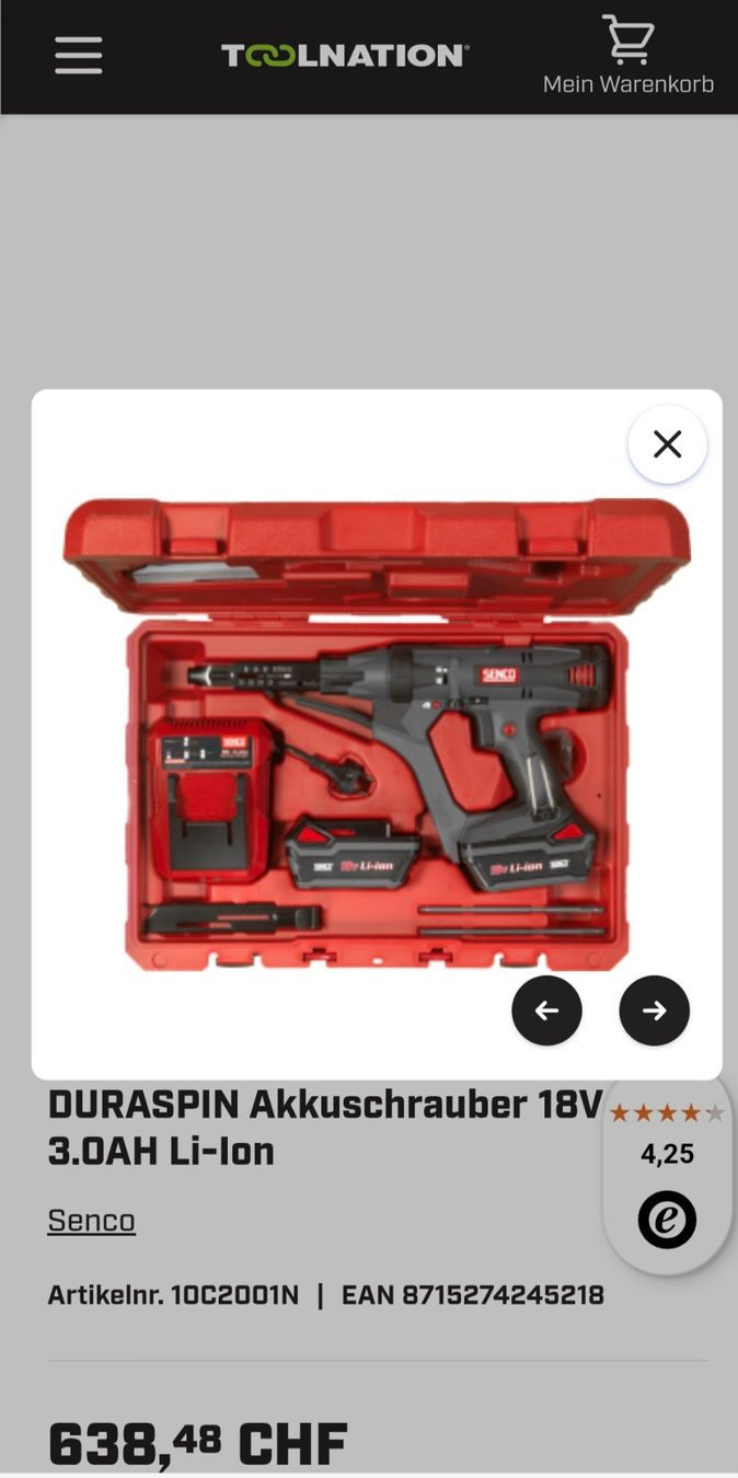 Tutti gli attrezzi: Senco DS 5550 18v NEU – Nuovo e nell'imballaggio originale da birr venduto da salej 1