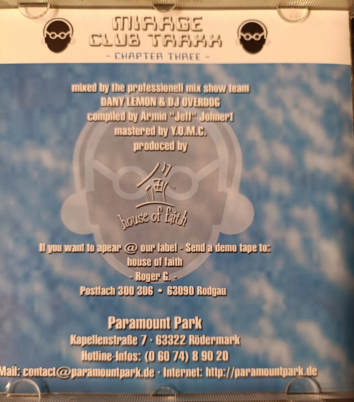 CD: MIRAGE CLUB TRAXX Chapter Three – Usato da Interlaken venduto da M.Sturm 2