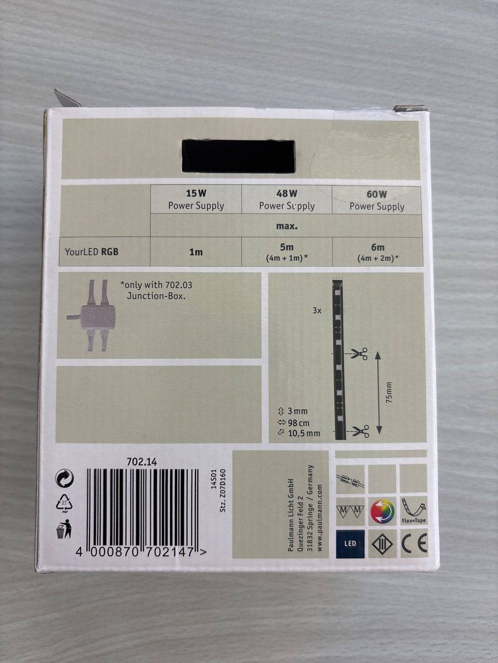 Paulmann Lampes: Paulmann YourLED Stripe Set RGB 3x 98cm – D'occasion à Fribourg par DASH-D 1