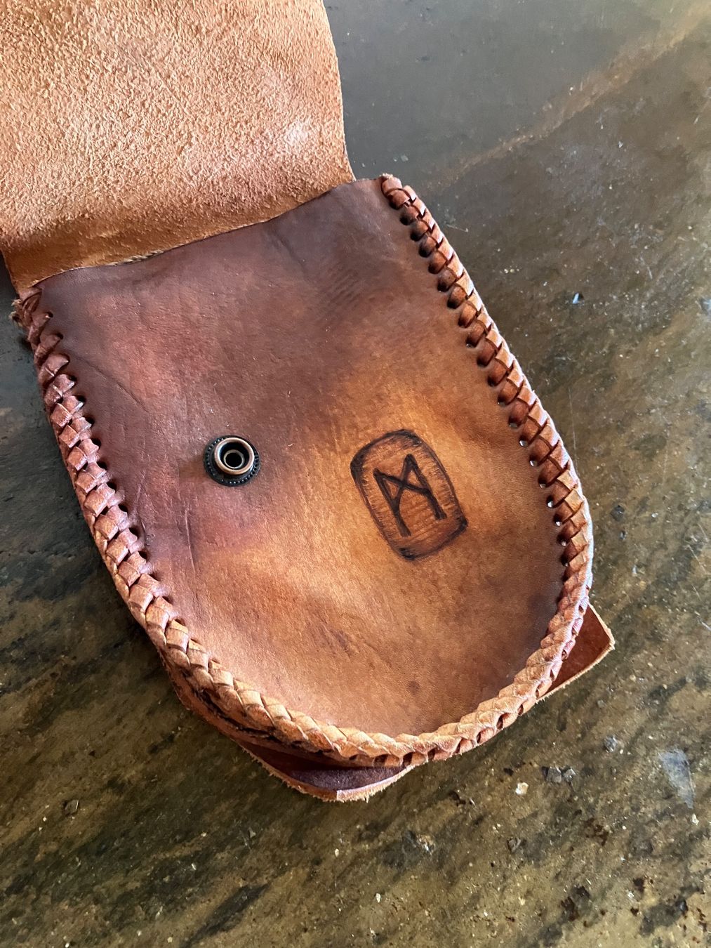 Borse: Ledertasche Handmade Unikat mit Gurtbändel – Usato da Chur venduto da southface 1
