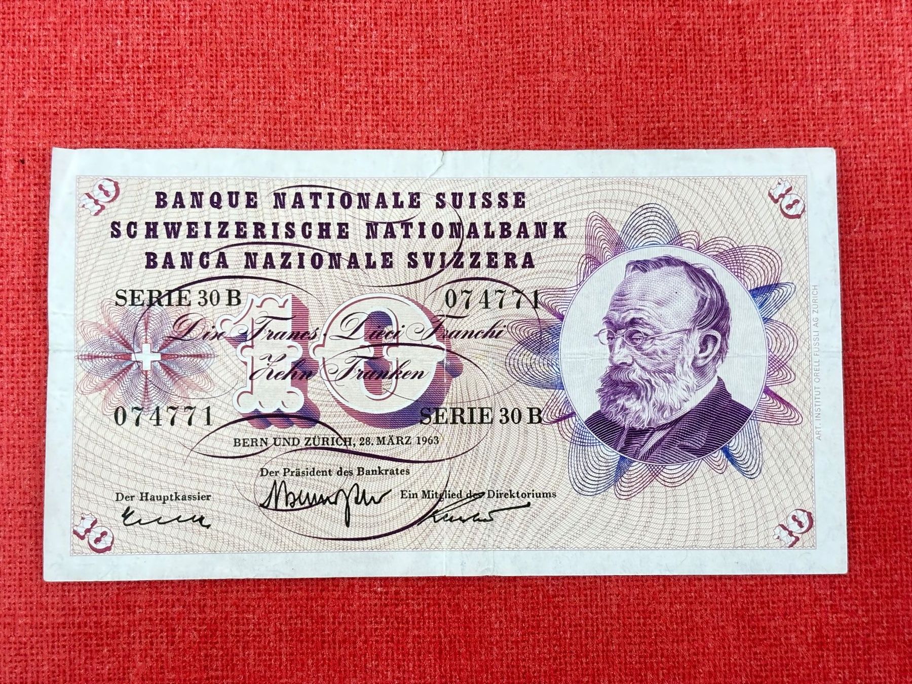 Billets de banque: 10 Faranken Banknote 1963 gebraucht – D'occasion à Ormalingen par digital09