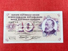 10 Faranken Banknote 1963 gebraucht