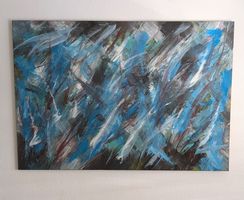 😊 CC Art Acrylgemälde,83x123cm, auf Leinwand, handmade