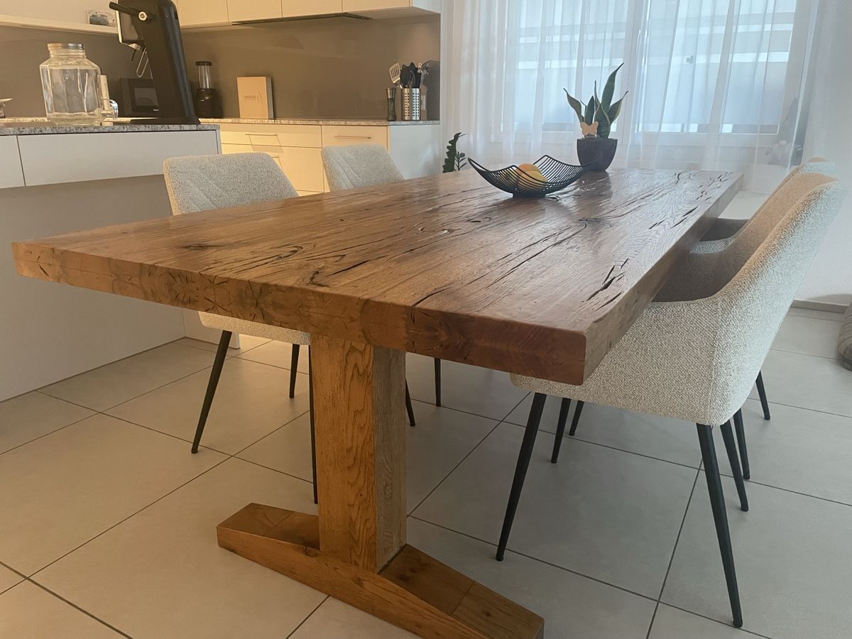 Tavoli: Esstisch aus massiver Sumpfeiche - 220x100cm – Usato da Marthalen venduto da H1tsch 3
