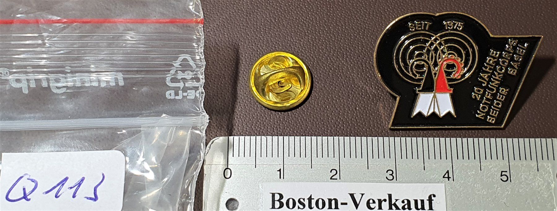 Placchette & Badge: Q113 - Pin Notfunkcorps Basel-Stadt & Baselland seit 1975 – Usato da Reinach BL venduto da Boston-Verkauf 1