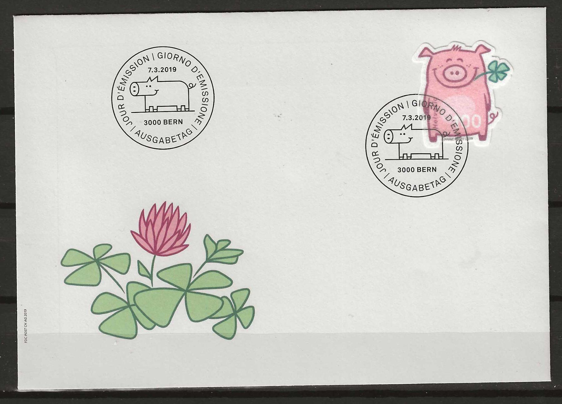 Tous les timbres: F1721 - FDC Glücksschwein – D'occasion à Trélex par Phil_Albert