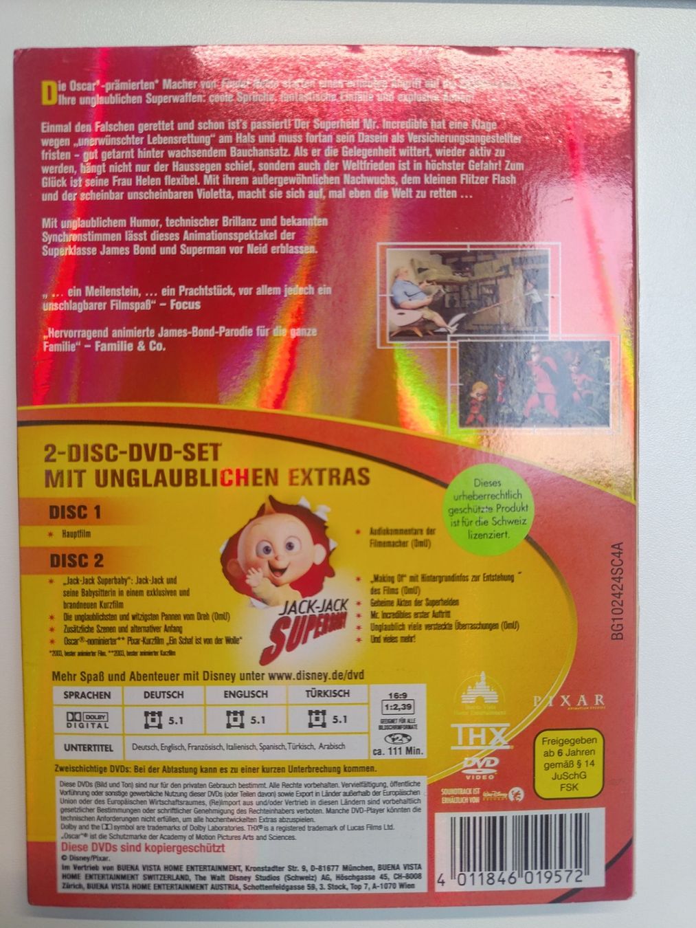 Tutti i DVDs: Die Unglaublichen 2-Disc-DVD-Set – Usato da Liestal venduto da Kratzilla 2