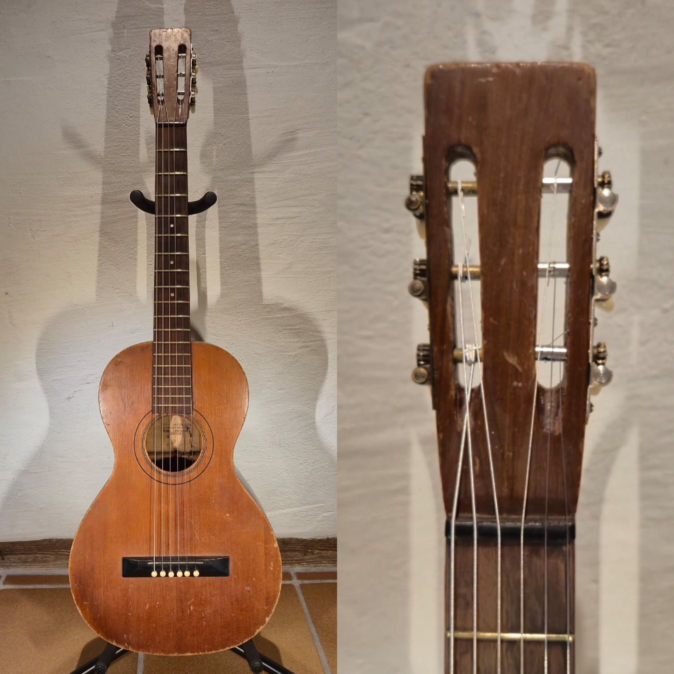 Strumenti musicali: Antike Parlor Gitarre Levin Model 3 1911 – Usato da Winterthur venduto da NorrSydGuitars