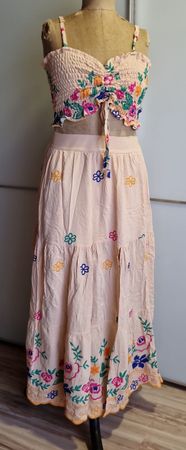 Sommerliches Blumen-Set, Grösse S - Top und Rock, Neu!🌸