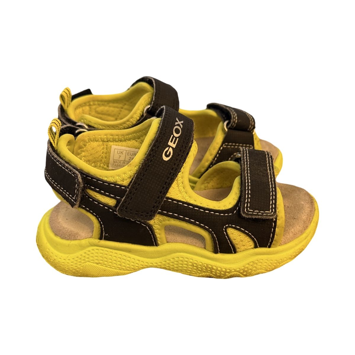 Geox Scarpe da uomo: GEOX Sandals Black Yellow Size 24 used condition – Usato da Bursinel venduto da rud_9mxh 1