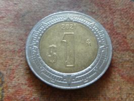 MEXIQUE   1  Peso  2021  Amérique-Sud