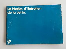 VW Jetta Betriebsanleitung Französisch (1980)
