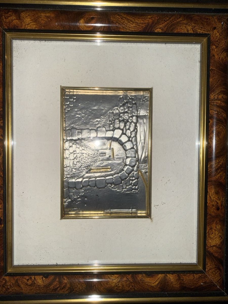 Dipinti: Framed metal relief artwork archway,  really good condition – Usato da Cevio venduto da BiadiciT 1