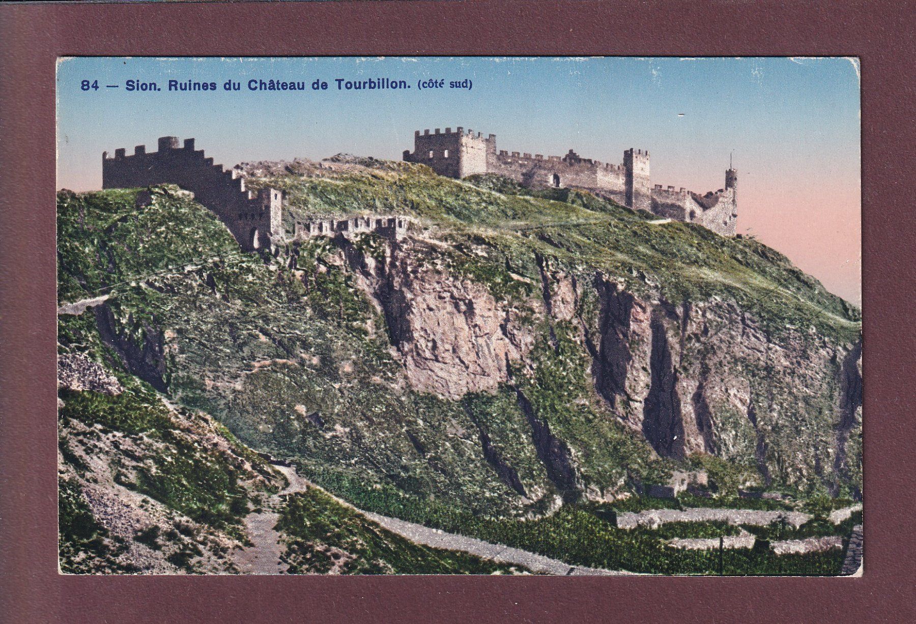 Cartoline postali: SION - Tourbillon – Usato da Pully venduto da nicecards