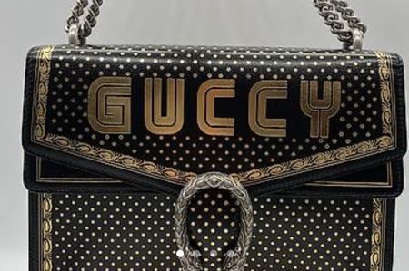 Neue Gucci Handtasche, Schwarz Gold