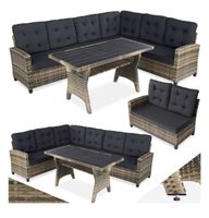 Gartenlounge Rattan mit Tisch und Auflagen neuwertig