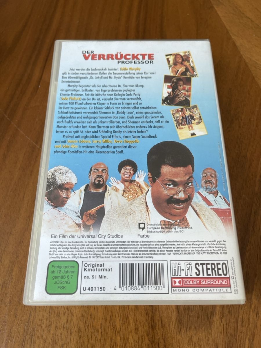 Alle VHS: VHS Der verrückte Professor Eddie Murphy – Gebraucht aus Unterkulm von AnoliOccasion 2