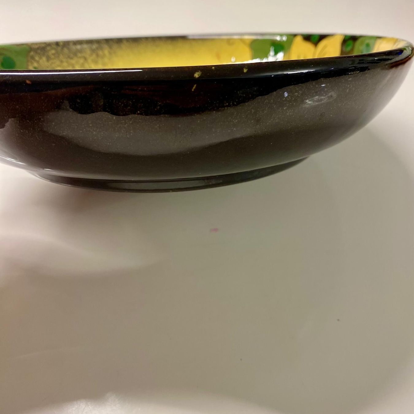 Ciotole: Handbemalte Keramikschale mit Blumenmuster, 23.5 cm – Usato da Krauchthal venduto da SamsPuce 2
