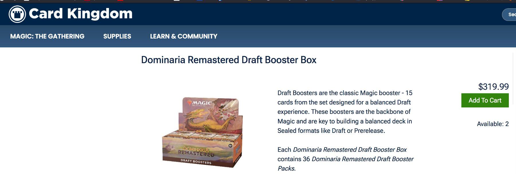 Magic The Gathering Carte collezionabili: Dominaria Remastered Booster Box OVP – Nuovo e nell'imballaggio originale da Reinach BL venduto da Flower_Kid_82 5