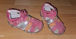 RLB Mädchen Sandalen, Gr. 24, Rosa mit Blumen - Top Sommer!