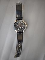 Herren Chronograph Fossil schwarz Lederarmband gebraucht