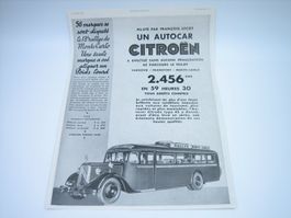 Citroen Autocar altes Werbeblatt 1934