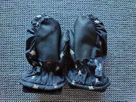 Baby Handschuhe Sterne schwarz 0-2 Jahre