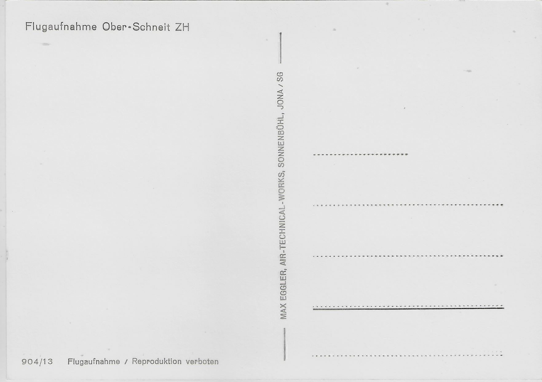 Ansichtskarten: Flugaufnahme Ober-Schneit ZH – Antik aus Ettingen von Kartenplanet 1