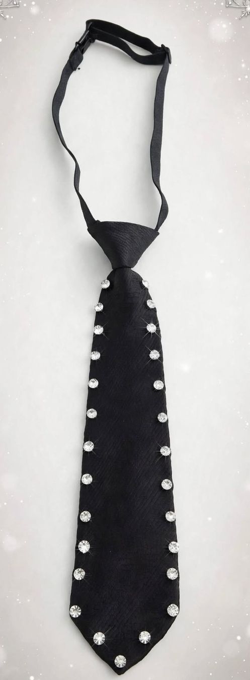 Sonstige Accessoires für Damen: Cravatta nera con strass, accessorio moda, nuova – Neu (gemäss Beschreibung) aus Giubiasco von Stefaniav 4