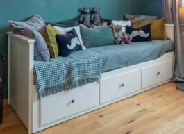 IKEA Hemnes Tagesbett weiss 80x200 cm mit Matratzen