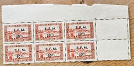 ALGERIE timbres neufs ** surchargés E.F.M.1943 - lire !