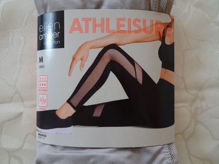 NEUE Sport Tight Leggings grau mit Netz Gr. M - 240236