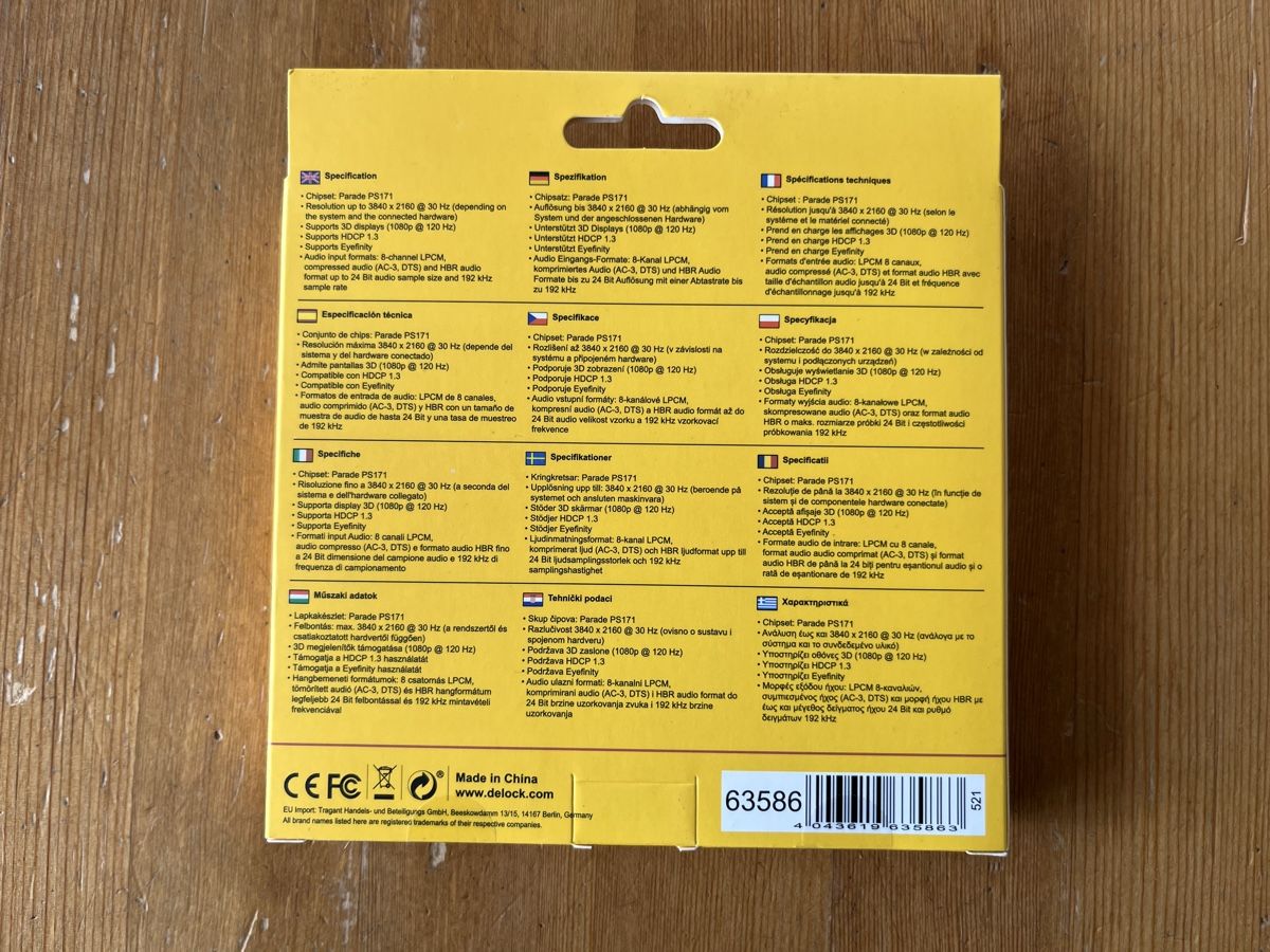 Laufwerke & Adapter: Neuer Delock DisplayPort 1.2 zu HDMI Adapter – Neu und originalverpackt aus Stein am Rhein von Karisma78 1