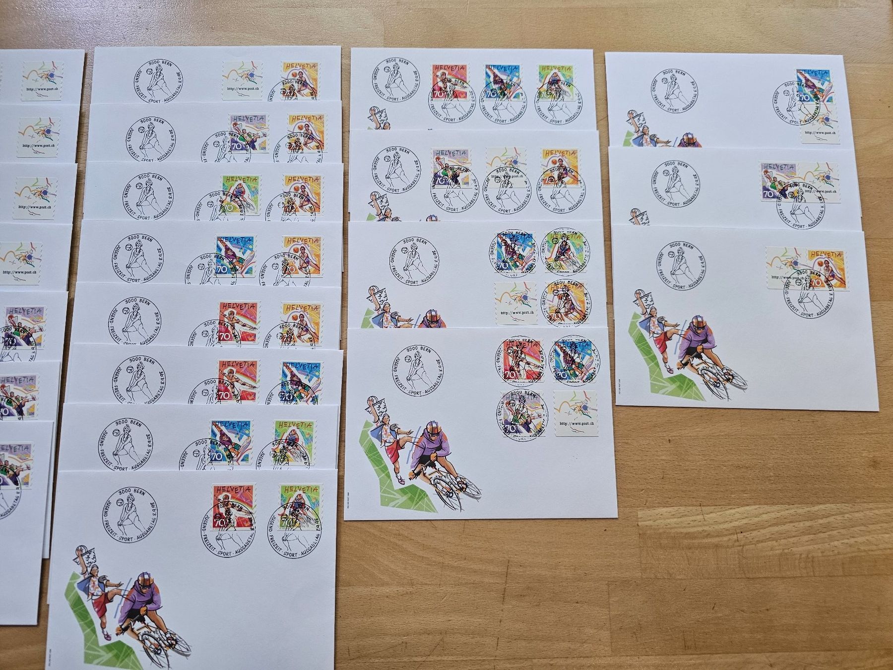 Alle Briefmarken: 1998 FDC Jugend, Freizeit, Sport Nr. 953-957 – Gebraucht aus Leimbach AG von jaja79 2