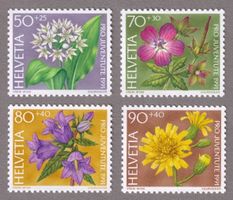 1991_J319-322_PRO JUVENTUTE_WALDBLUMEN komplett ! **
