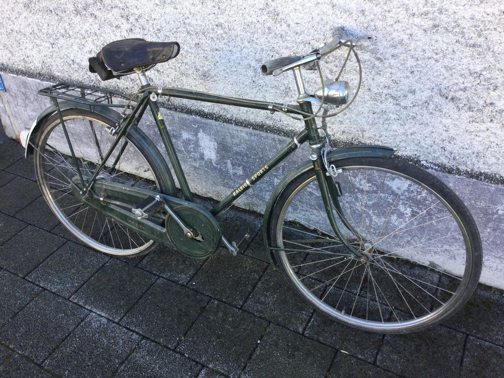 A Raleigh 'The All Steel' gentleman's bicycle, black with gold pin